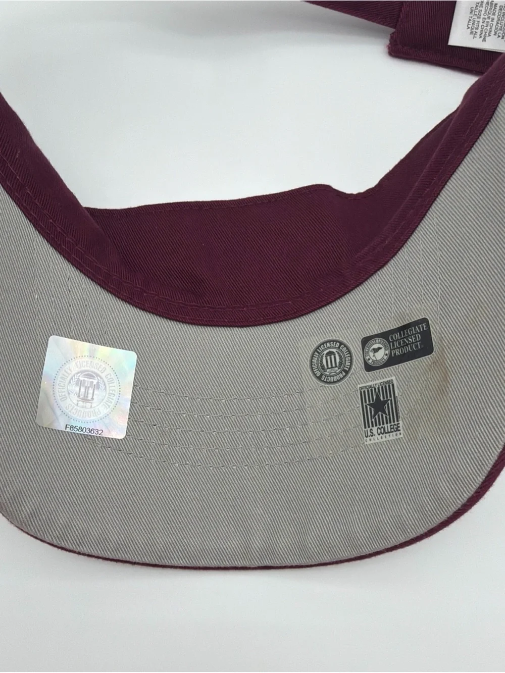 Nike Maroon and Gray Visor with White Logos